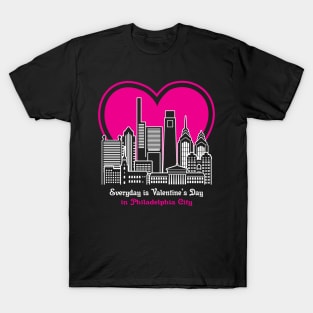 Valentine's Day in Philadelphia City T-Shirt